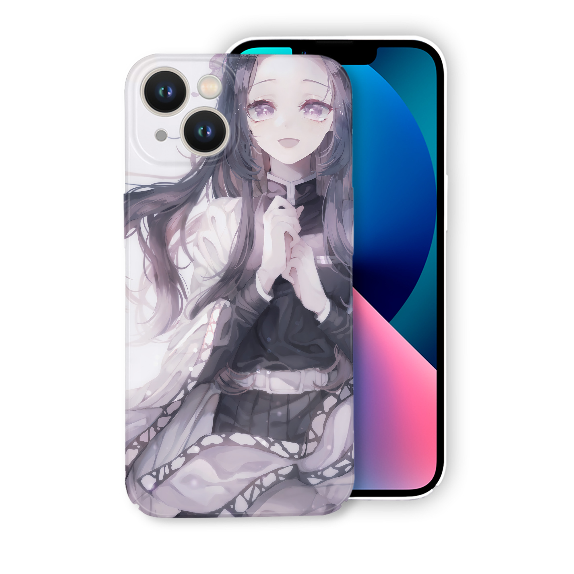 （画像用） 鬼滅の刃（きめつのやいば）蟲柱-胡蝶 しのぶ／こちょう しのぶ Kochou Shinobu 【iPhone 14シリーズ対応】ハードケース